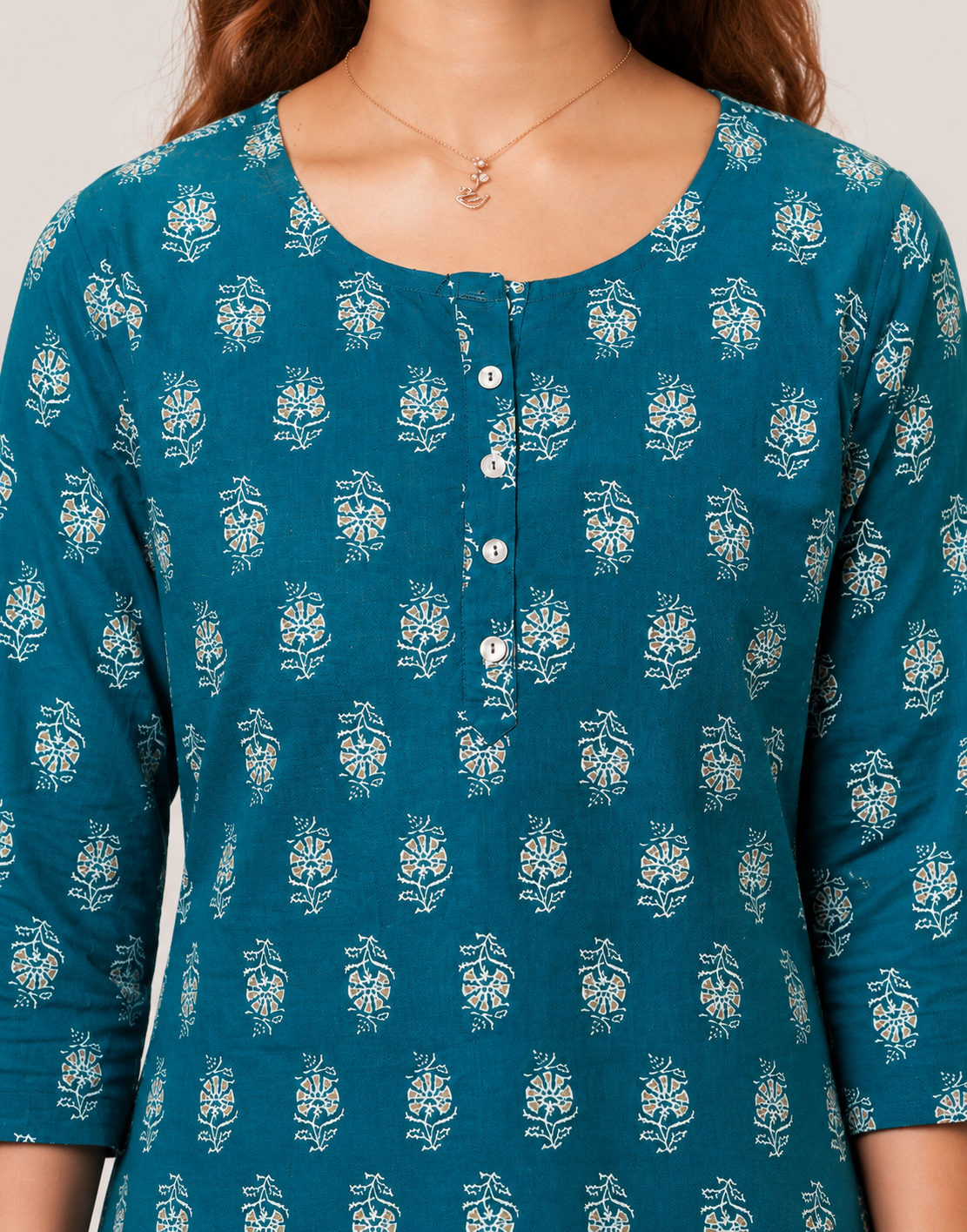 <b>Iris</b><br/>Turquoise Cotton Sharara Set - Image 7