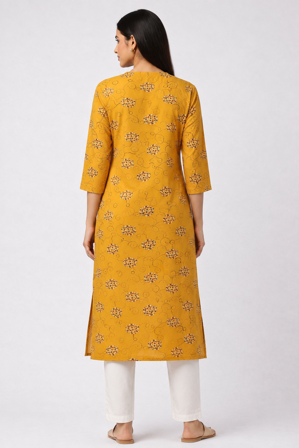 <b>Verena</b><br/>Mandarin Collar Straight Kurti - Image 5