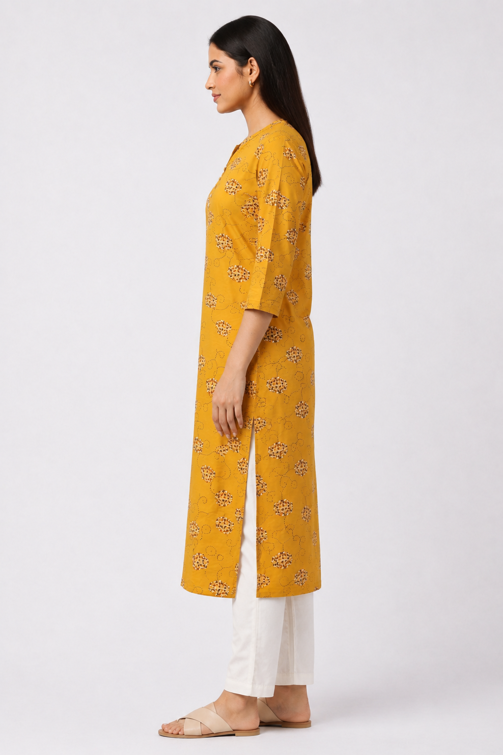 <b>Verena</b><br/>Mandarin Collar Straight Kurti - Image 3